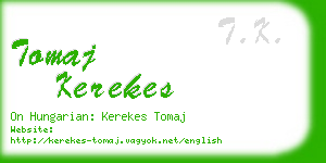 tomaj kerekes business card